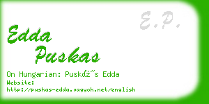 edda puskas business card